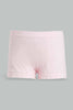 Redtag-Blue/Pink/Ivory-Plain-Boyleg-Brief-(3-Pack)-Briefs-Boyleg-Women's-