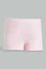 Redtag-Blue/Pink/Ivory-Plain-Boyleg-Brief-(3-Pack)-Briefs-Boyleg-Women's-