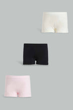 Load image into Gallery viewer, Redtag-Blue/Pink/Ivory-Plain-Boyleg-Brief-(3-Pack)-Briefs-Boyleg-Women's-
