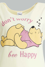 تنزيل الصورة على معرض الصور، Redtag-Pale-Yellow-Pooh-Printed-Nightshirt-Nightshirts-Women's-