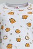 Redtag-Pale-Yellow-Garfield-Printed-Nightshirt-Nightshirts-Women's-