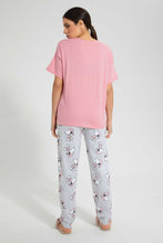 Load image into Gallery viewer, Redtag-Pink-Snoopy-Printed-Pyjama-Set-Pyjama-Sets-Women's-