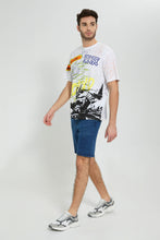Load image into Gallery viewer, Redtag-Mid-Wash-Pull-On-Shorts-Colour:Indigo,-Filter:Men's-Clothing,-Men-Shorts,-New-In,-New-In-Men,-Non-Sale,-S22A,-Section:Men-Men's-