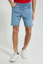 Load image into Gallery viewer, Redtag-Light-Wash-Pull-On-Shorts-Colour:Light-Wash,-Filter:Men's-Clothing,-Men-Shorts,-New-In,-New-In-Men,-Non-Sale,-S22A,-Section:Men-Men's-