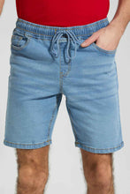 Load image into Gallery viewer, Redtag-Light-Wash-Pull-On-Shorts-Colour:Light-Wash,-Filter:Men's-Clothing,-Men-Shorts,-New-In,-New-In-Men,-Non-Sale,-S22A,-Section:Men-Men's-