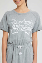 تنزيل الصورة على معرض الصور، Redtag-Grey-Melange-Sporty-Knitted-Dress-Dresses-Senior-Girls-9 to 14 Years