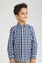 Load image into Gallery viewer, Redtag-Blue-Long-Sleeve-Check-Shirt-Boys-Shirts,-Colour:Blue,-Filter:Boys-(2-to-8-Yrs),-New-In,-New-In-BOY,-Non-Sale,-S22B,-Section:Kidswear-Boys-2 to 8 Years