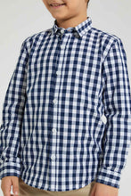 Load image into Gallery viewer, Redtag-Blue-Long-Sleeve-Check-Shirt-Boys-Shirts,-Colour:Blue,-Filter:Boys-(2-to-8-Yrs),-New-In,-New-In-BOY,-Non-Sale,-S22B,-Section:Kidswear-Boys-2 to 8 Years