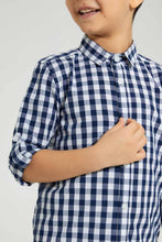 Load image into Gallery viewer, Redtag-Blue-Long-Sleeve-Check-Shirt-Boys-Shirts,-Colour:Blue,-Filter:Boys-(2-to-8-Yrs),-New-In,-New-In-BOY,-Non-Sale,-S22B,-Section:Kidswear-Boys-2 to 8 Years