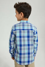 Load image into Gallery viewer, Redtag-Mint-Long-Sleeve-Check-Shirt-Boys-Shirts,-Colour:Mint,-Filter:Boys-(2-to-8-Yrs),-New-In,-New-In-BOY,-Non-Sale,-S22B,-Section:Kidswear-Boys-2 to 8 Years