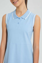 تنزيل الصورة على معرض الصور، Redtag-Blue-Polo-Skater-Dress-Dresses-Senior-Girls-9 to 14 Years
