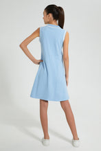 تنزيل الصورة على معرض الصور، Redtag-Blue-Polo-Skater-Dress-Dresses-Senior-Girls-9 to 14 Years