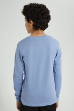 Load image into Gallery viewer, Redtag-Blue-Tiger-Face-Print-T-Shirt-Graphic-Prints-Senior-Boys-9 to 14 Years