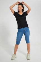 Load image into Gallery viewer, Redtag-Light-Wash-Denim-Short-Jeggings-Women's-