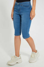 Load image into Gallery viewer, Redtag-Light-Wash-Denim-Short-Jeggings-Women's-