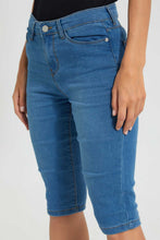 Load image into Gallery viewer, Redtag-Light-Wash-Denim-Short-Jeggings-Women's-