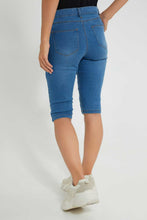Load image into Gallery viewer, Redtag-Light-Wash-Denim-Short-Jeggings-Women's-