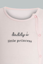تنزيل الصورة على معرض الصور، Redtag-Pink-And-White-Daddys-Little-Princess-Sleepsuit-Sleepsuits-Baby-0 to 12 Months