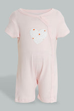 تنزيل الصورة على معرض الصور، Redtag-Red-And-Pink-Distsy-Floral-Romper-Rompers-Baby-0 to 12 Months