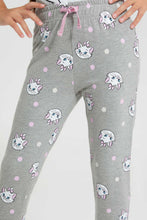Load image into Gallery viewer, Redtag-Grey-Marie-Aop-Print-Track-Joggers-Girls-2 to 8 Years