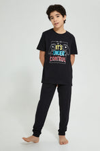 تنزيل الصورة على معرض الصور، Redtag-Black-Under-Control-Night-Suit-Pyjama-Sets-Senior-Boys-9 to 14 Years