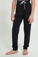 تنزيل الصورة على معرض الصور، Redtag-Black-Under-Control-Night-Suit-Pyjama-Sets-Senior-Boys-9 to 14 Years