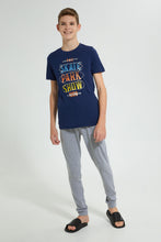تنزيل الصورة على معرض الصور، Redtag-Navy-Skate-Park-Show-3Pc-Night-Suit-Pyjama-Sets-Senior-Boys-9 to 14 Years