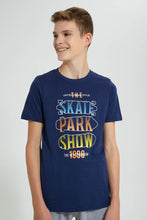 تنزيل الصورة على معرض الصور، Redtag-Navy-Skate-Park-Show-3Pc-Night-Suit-Pyjama-Sets-Senior-Boys-9 to 14 Years