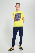 تنزيل الصورة على معرض الصور، Redtag-Yellow-Game-On-Night-Suit-Pyjama-Sets-Senior-Boys-9 to 14 Years