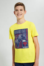 تنزيل الصورة على معرض الصور، Redtag-Yellow-Game-On-Night-Suit-Pyjama-Sets-Senior-Boys-9 to 14 Years