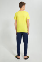 تنزيل الصورة على معرض الصور، Redtag-Yellow-Game-On-Night-Suit-Pyjama-Sets-Senior-Boys-9 to 14 Years