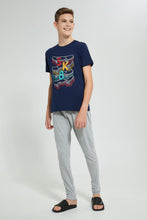 تنزيل الصورة على معرض الصور، Redtag-Navy-Skate-Night-Suit-Pyjama-Sets-Senior-Boys-9 to 14 Years
