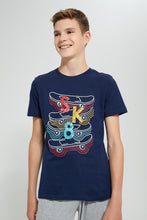 تنزيل الصورة على معرض الصور، Redtag-Navy-Skate-Night-Suit-Pyjama-Sets-Senior-Boys-9 to 14 Years