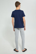 تنزيل الصورة على معرض الصور، Redtag-Navy-Skate-Night-Suit-Pyjama-Sets-Senior-Boys-9 to 14 Years