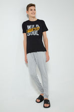 تنزيل الصورة على معرض الصور، Redtag-Black-Wild-Soul-Night-Suit-Pyjama-Sets-Senior-Boys-9 to 14 Years