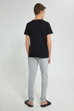 تنزيل الصورة على معرض الصور، Redtag-Black-Wild-Soul-Night-Suit-Pyjama-Sets-Senior-Boys-9 to 14 Years