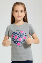تنزيل الصورة على معرض الصور، Redtag-Grey-Heart-Print-T-Shirt-Colour:Grey,-Filter:Girls-(2-to-8-Yrs),-Girls-T-Shirts,-New-In,-New-In-GIR,-Non-Sale,-S22B,-Section:Kidswear,-TBL-Girls-2 to 8 Years
