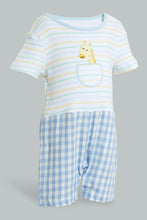 تنزيل الصورة على معرض الصور، Redtag-Blue-Stripe-Romper-Colour:Blue,-Filter:Baby-(0-to-12-Mths),-NBF-Rompers,-New-In,-New-In-NBF,-Non-Sale,-S22B,-Section:Kidswear-Baby-0 to 12 Months
