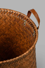 Load image into Gallery viewer, Redtag-Brown-Round-Laundry-Hamper-(Medium)-Laundry-Hampers-Home-Bathroom-