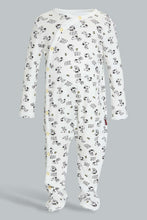 تنزيل الصورة على معرض الصور، Redtag-White-And-Grey-Peanut-2-Piece-Pack-Sleep-Suit-Sleepsuits-Baby-0 to 12 Months