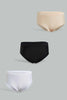 Redtag-Black/Beige/White-Plain-Boyleg-Brief-Briefs-Boyleg-Women's-0