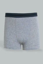 Load image into Gallery viewer, Redtag-Bsr-3-Pc-Pack-Boxer-Short-(Black/Grey-Mel/White)-Boxers-Senior-Boys-9 to 14 Years