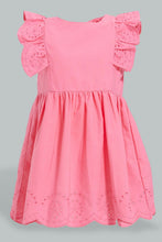 تنزيل الصورة على معرض الصور، Redtag-Pink-Schiffli-Tank-Straps-With-Ruffle-Sleeve-And-Scallop-Hem-Colour:Pink,-Filter:Infant-Girls-(3-to-24-Mths),-Infant-Girls-Dresses,-New-In,-New-In-ING,-Non-Sale,-S22B,-Section:Kidswear-Infant-Girls-3 to 24 Months