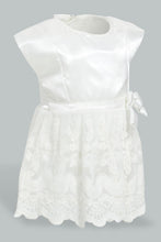 تنزيل الصورة على معرض الصور، Redtag-White-Lilac-Frill-Dress-Colour:White,-Filter:Baby-(0-to-12-Mths),-NBF-Dresses,-New-In,-New-In-NBF,-Non-Sale,-S22B,-Section:Kidswear-Baby-0 to 12 Months