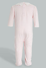 تنزيل الصورة على معرض الصور، Redtag-Pink-Peterpan-Collar-Sleepsuit-Sleepsuits-Baby-0 to 12 Months