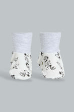 تنزيل الصورة على معرض الصور، Redtag-Grey-Peanut-Mittiens-&-Booties-Set-Gift-Sets-Baby-0 to 12 Months