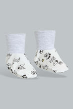 تنزيل الصورة على معرض الصور، Redtag-Grey-Peanut-Mittiens-&-Booties-Set-Gift-Sets-Baby-0 to 12 Months
