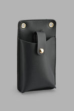 Load image into Gallery viewer, Redtag-Black-Mobile-Pouches-Colour:Black,-Filter:Women's-Accessories,-New-In,-New-In-Women-ACC,-Non-Sale,-S22A,-Women-Handbags-Women-