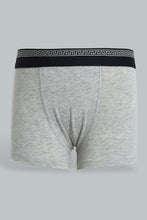 Load image into Gallery viewer, Redtag-Grey-Marl-/Orange-/Mint-3-Pack-Boxers-Boxers-Boys-2 to 8 Years