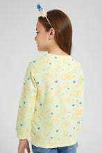 Load image into Gallery viewer, Redtag-Yellow-Printed-Tweety-SweaT-Shirt-Sweatshirts-Girls-2 to 8 Years